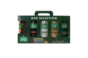 Набор подарочный Пиво Export + Dark + Wheat + Hoppy lager 4х0.5л + бокал DAB к/у