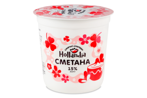 Сметана 15% Hollandia ст 300г