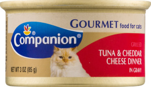 Companion Gourmet Food For Cats Tuna & Cheddar Cheese Dinner