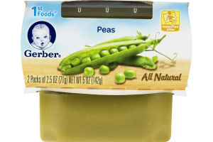 Gerber All Natural 1st Foods Peas - 2 PK