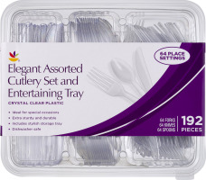 Ahold Elegant Assorted Cutlery Set and Entertaining Tray - 192 CT