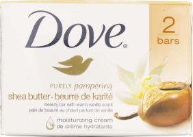 Dove Purely Pampering Beauty Bar Shea Butter with Warm Vanilla 4 oz, 2 Bar