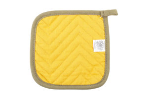 Прихватка Клітинка зелено-гірчична напівпанама 20*20см Homeline