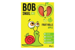 Цукерки фруктові натуральні Apple Rolls Bob Snail к/у 60г