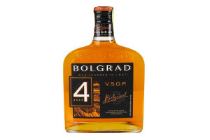 Бренди 0.25л 40% виноградный выдержанный 4 года VSOP Bolgrad бут