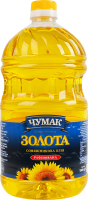 Масло подсолнечное рафинированное дезодорированное вымороженное марки П Золотое Чумак п/бут 2л