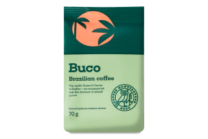 Кофе натуральный жареный молотый Brazilian coffee Buco м/у 70г