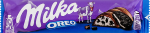 Шоколад молочний з начинкою зі смаком ванілі та шматочками печива Oreo Milka м/у 37г