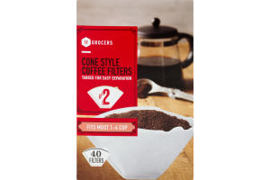 SE Grocers Cone Style Coffee Filters #2 - 40 CT