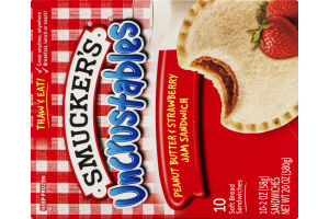 Smucker's Uncrustables Peanut Butter & Strawberry Jam Sandwich - 10 CT