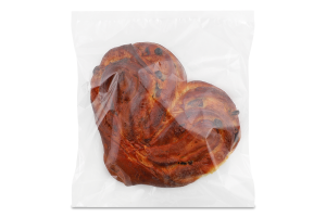 Булочка Плюшка з заварним кремом та родзинками 250г плівка Міра 22