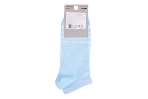 Шкарпетки жіночі Premier socks Економ короткі зі смуж р.23-25 блакитні Арт.7167