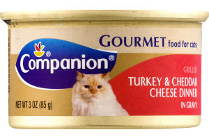 Companion Gourmet Food For Cats Turkey & Cheddar Cheese Dinner