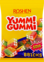 Конфеты желейные Sour bricks Yummi Gummi Roshen м/у 70г