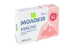 Масло сладкосливочное 82% Экстра Молокія м/у 180г