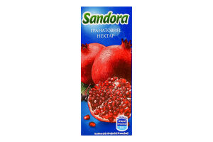 Нектар осветленный пастеризованный гранатовый Sandora т/п 200мл