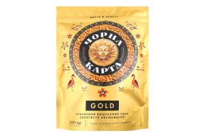Кава натуральна розчинна сублімована Gold Чорна Карта д/п 200г