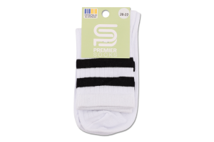 Шкарпетки Premier socks вис спорт смуж білі р20-22