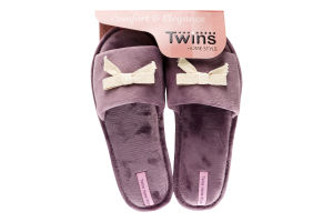 Капці відкриті домашні жіночі Twins №5598 40 ліловий