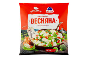 Суміш овочева заморожена Весняна семикомпонентна Шеф-кухар Рудь м/у 400г