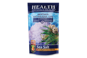 Соль морская с эфирным маслом эвкалипта Crystals Health 500г