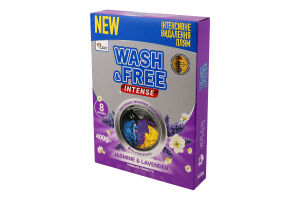 Порошок пральний Intense Жасмин та лаванда універсальний 400г Wash&Free
