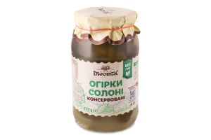 Огурцы соленые консервированные пастеризованные Dworek с/б 850г