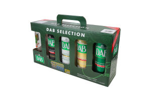 Набор подарочный Пиво Export + Dark + Wheat + Hoppy lager 4х0.5л + бокал DAB к/у