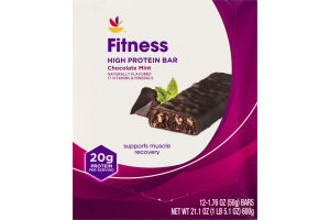 Ahold Fitness High Protein Bar Chocolate Mint - 12 CT