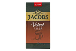 Кофе натуральный жареный молотый Вельвет Crema Jacobs м/у 250г