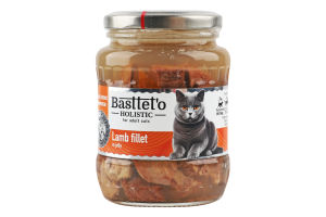 Корм д/котів шматочки філе ягня в желе 360г твіст/б Басттет"о