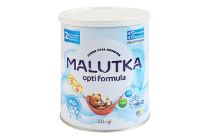 Смесь молочная сухая для детей от 6мес 2 Opti formula Malutka ж/б 400г