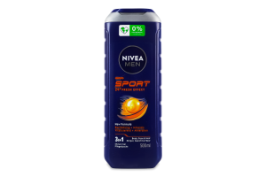 Гель для душа для тела, лица и волос 3в1 New formula Спорт Nivea Men 500мл