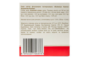 Пиво 5х0.5л 5% світле фільтроване пастеризоване + кухоль 0.3л Budweiser Budvar к/у