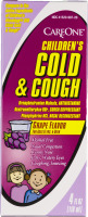 CareOne Children's Cold & Cough Medicine for Ages 6 Yrs & Over Grape Flavor