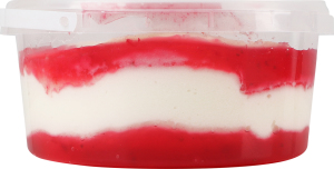 Десерт сметанний 12% молоковмісний з наповнювачем Полуниця Зорька п/у 0.4кг