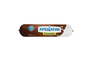 Мороженое 12% пломбир шоколадное Хрещатик м/у 500г