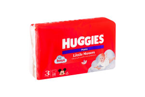 Трусики-подгузники для мальчиков 6-11кг 3 Little Movers Pants Huggies 58шт