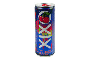 Напиток безалкогольный газированный с добавлением витаминов Tutti fruity black cherry Xixo ж/б 250мл