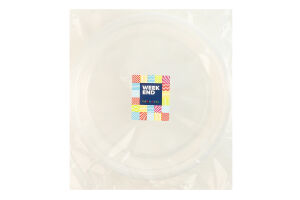 Тарілка пластикова прозора d22см Karnaval Weekend 10шт