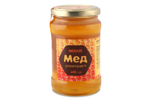 Мед натуральный цветочный разнотравье Novus с/б 400г