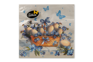 Серветки паперові Decor Пасхальний кошик 33*33см 3шари 18шт Silken