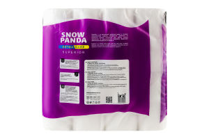 Бумага туалетная 4-х слойная Superior Extra Care Snow Panda 32шт