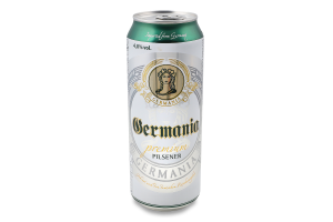 Пиво Germania Premium Пільзнер 0,5л з/б 4,8% И676