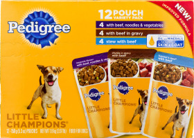 Pedigree Little Champions Food For Dogs Variety Pack - 12 CT