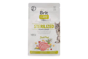 Корм д/стерилізованих котів Стерілайзд з свининою сухий 400г Бріт Кеа