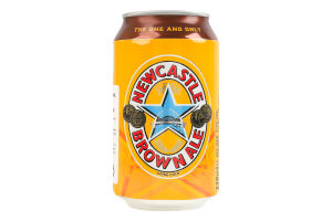Пиво 330мл 4.7% полутемное пастеризованное Brown Ale Newcastle ж/б