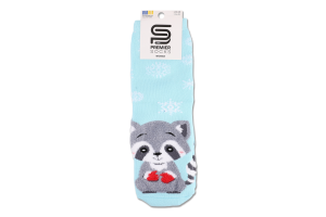 Шкарпетки жіночі Premier socks класичні махра з пух.мал. р.23-25 єнот Арт.3603