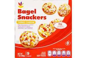 Ahold Bagel Snackers Three Cheese Mini Pizza Bagels - 9 CT