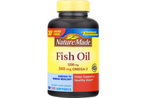 Nature Made Fish Oil 1200mg Softgels - 120 CT